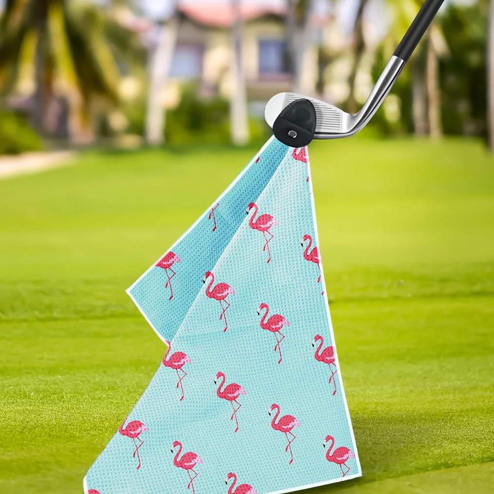1 قطعة منشفة جولف مغناطيسية لحقائب الجولف للرجال والنساء لمحبي الجولف ، هدية التقاعد ، منشفة جولف بنمط تصميم الوافل من الألياف الدقيقة f