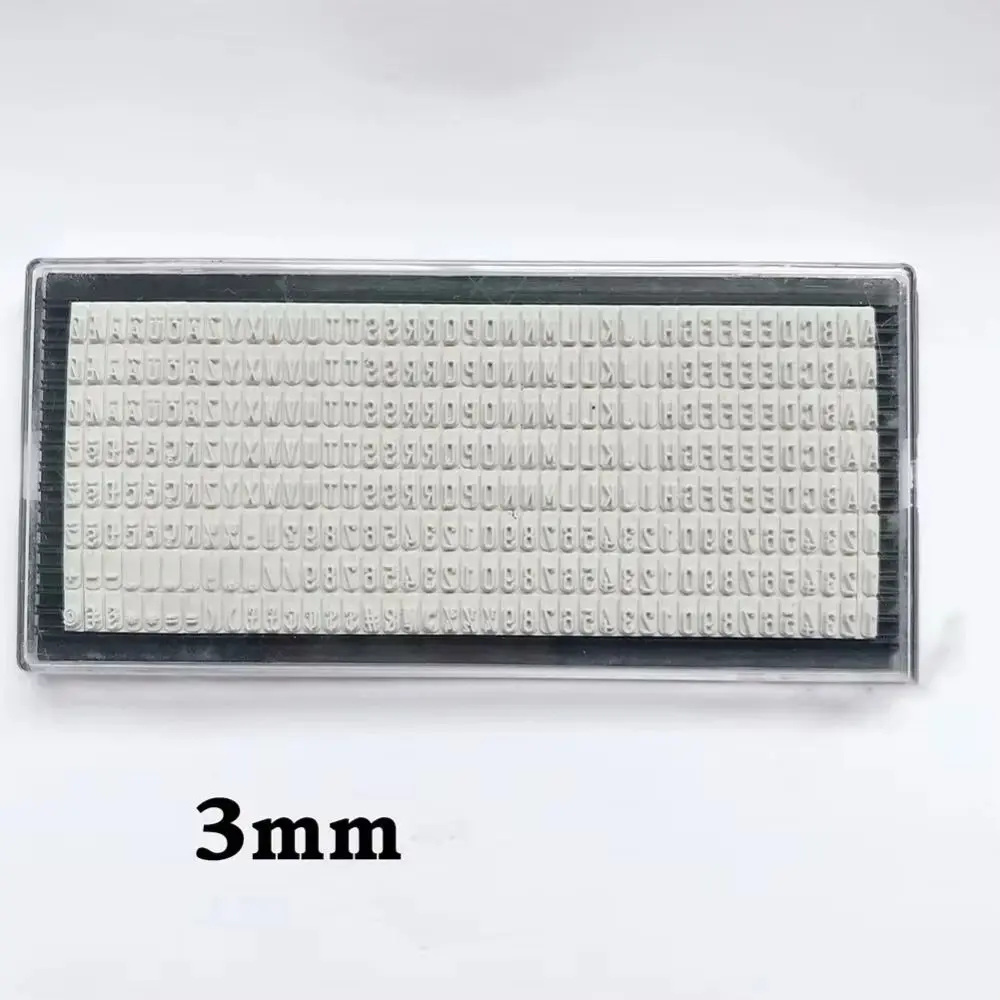 3mm 4mm 6.4mm Stamp Letters Plate Business Name Address Stamp Digital Letters Rubber Reusable DIY Stamp Board DIY Scrapbook