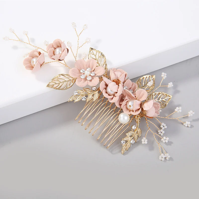 Hair Jewelry Flower Hair Combs Lightweight Luxurious Beauty Smooth Headwear for Bridesmaid Wedding Dating Head Decor