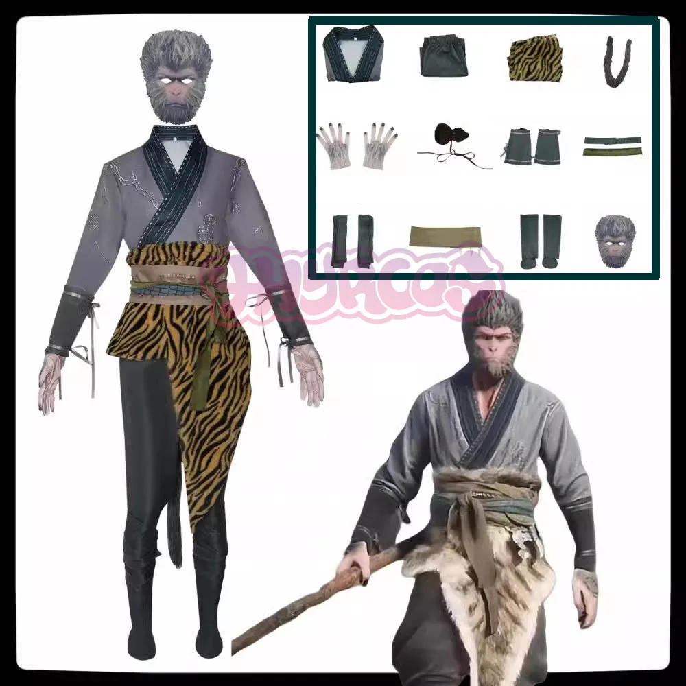 

Black Myth Wukong Cosplay The Destined One Adults Anime Game Role Playing Costume Halloween Wukong Fancy Stage Costumes