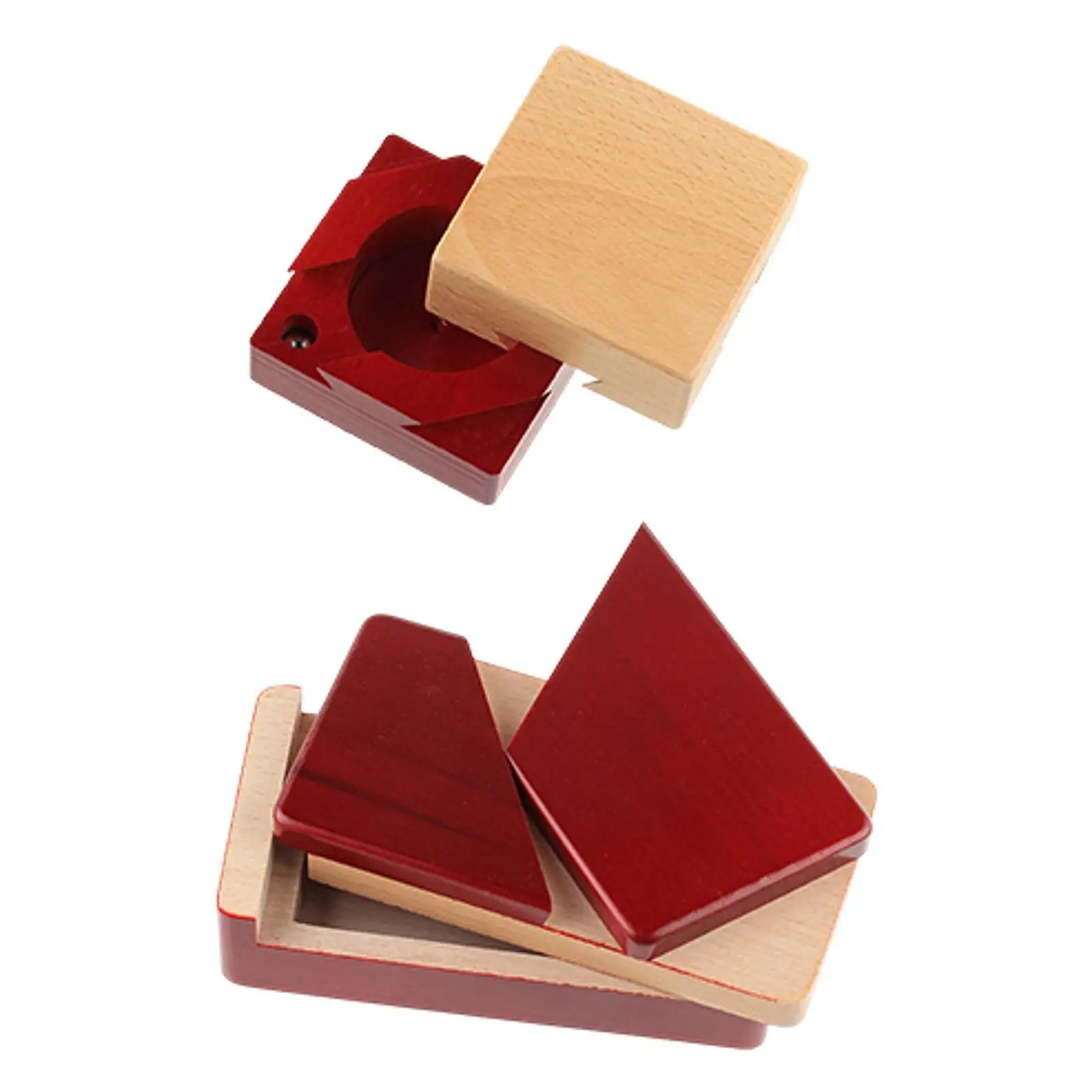 Brain Teaser Wooden Puzzle Box Mind Case Storage Box Intelligence Logical Money Box for Birthday Gift Card Kids Adults Learning