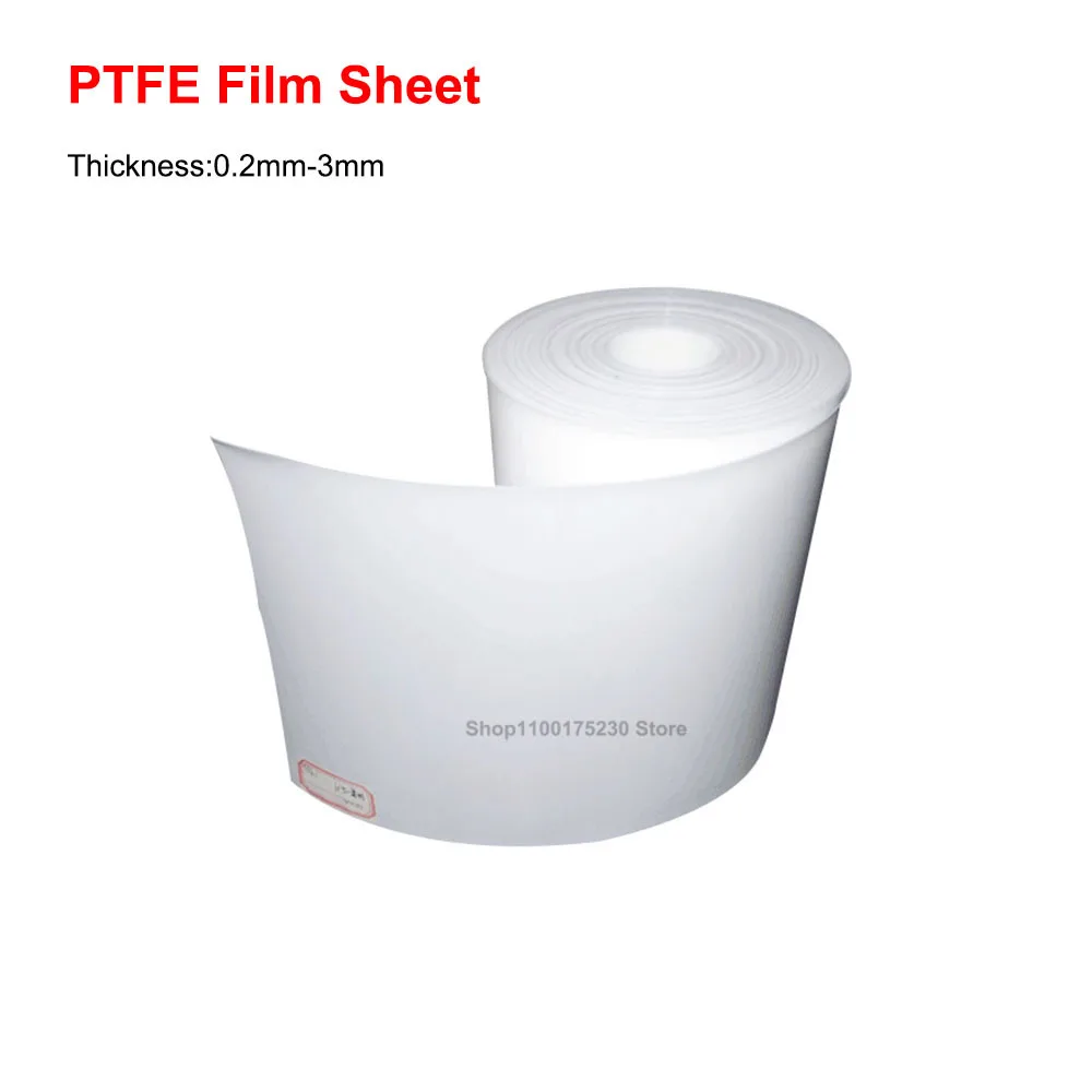 

1PCS White PTFE Film High Strength Temperature PTFE Sheet Thick 0.2mm-3mm For Compression Molding Extrusion Processing