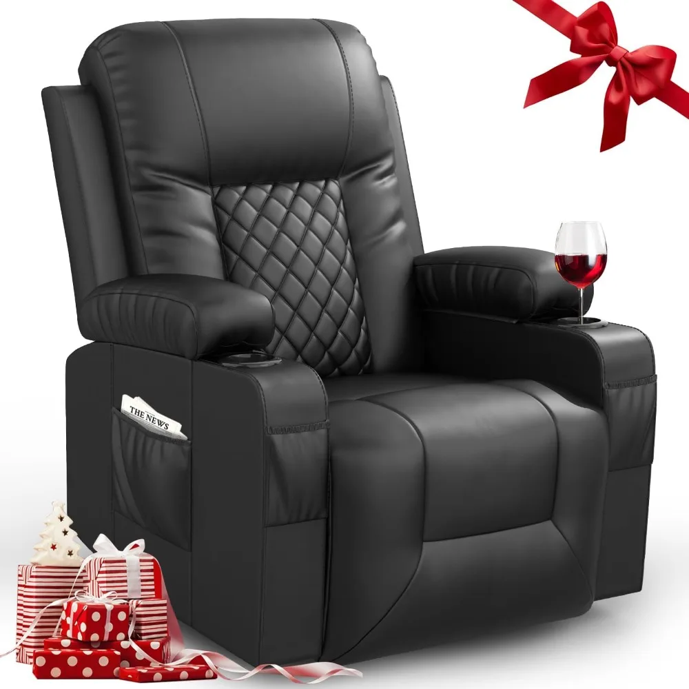 

Massage Rocker with Heated Modern Ergonomic Lounge 360 Degree Swivel Single Sofa Seat, Recliner Chairs for Adults