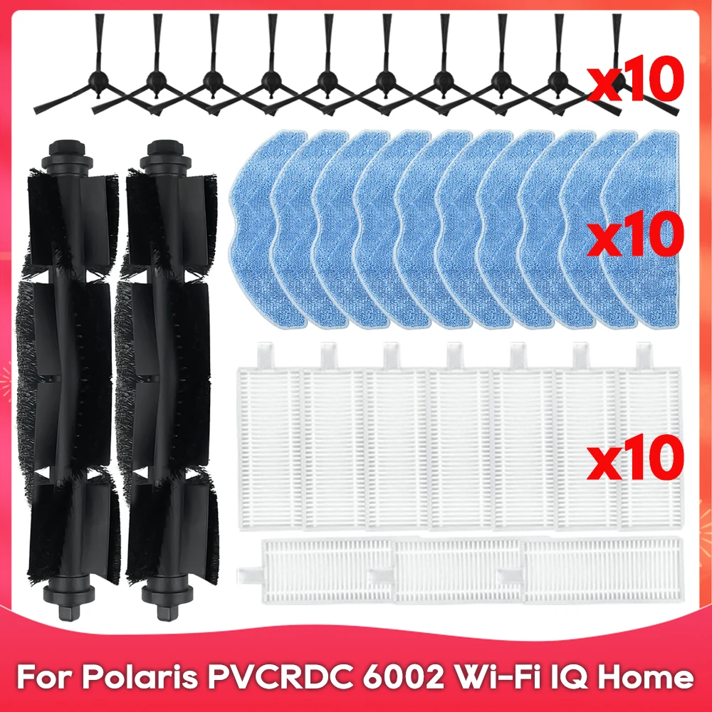 

Fit For Polaris PVCR 5001 / 6001 / PVCRDC 5002 / 6002 Roller Side Brush Filter Mop Cloths Rag Robot Vacuums Accessory Spare Part