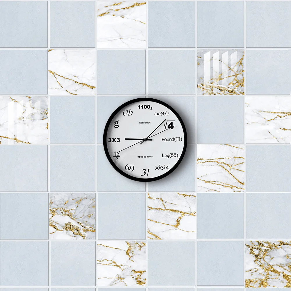 10pcs White gold marble tile Veneer Home renovation Renovation Kitchen backsplash bathroom bar decorative wall veneer 10-30cm