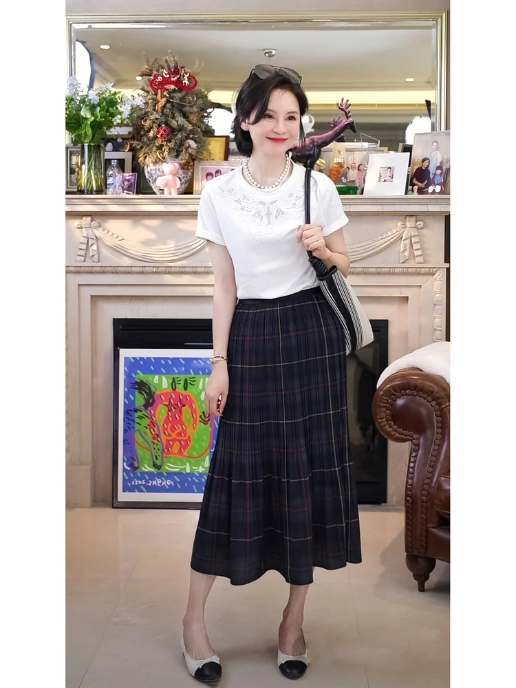 

RuienCo. Astrological Ram Embroidered Cotton T-irt round Ne ort Sve Heavy Embroidery Design Hollow out Workwear