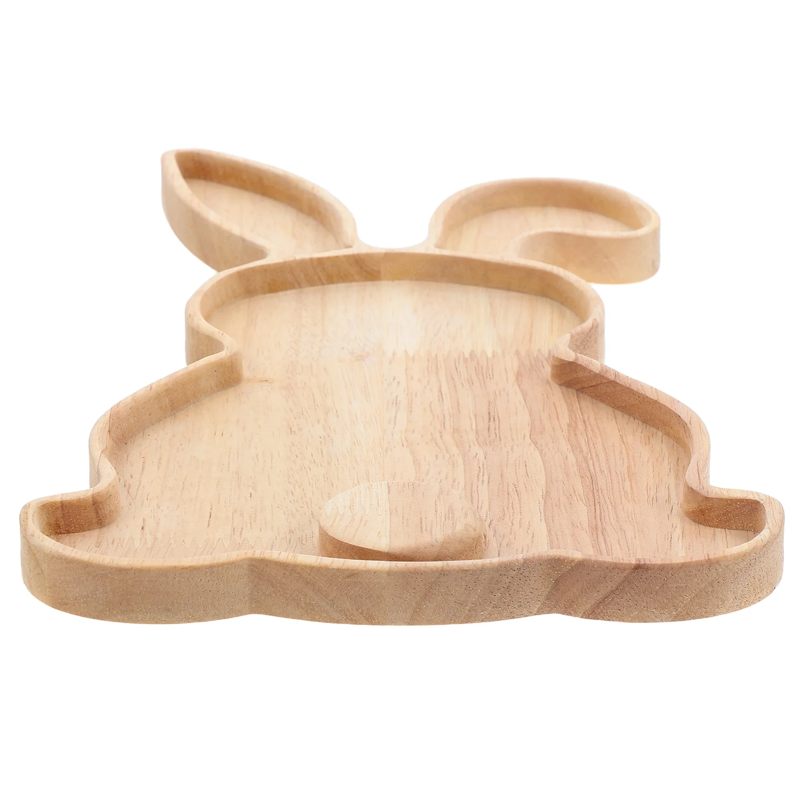 

Rabbit Tray Bunny Shape Wooden Delicate Plate Vegetable Fruit Kids Desktop Display