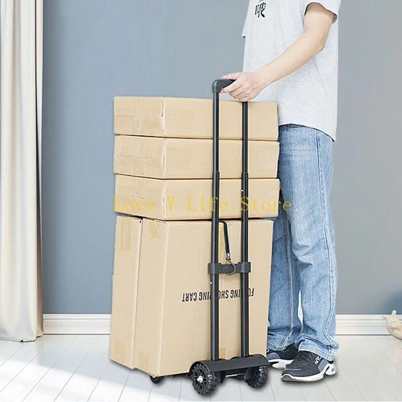 

L74C Folding Luggage Cart Travel Trailer Luggage Cart Shopping Trolley Quick Folding