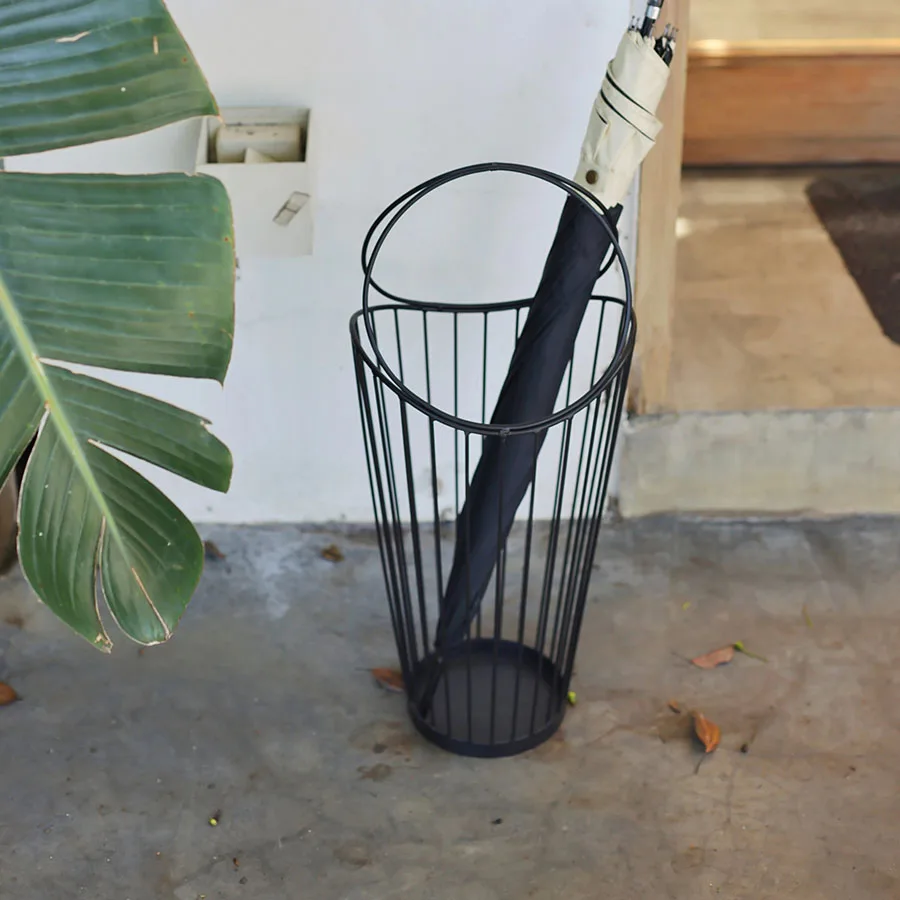 Support de parapluie en métal portable, fer, balcon simple, panier, entrée de jardin, nordique, golf