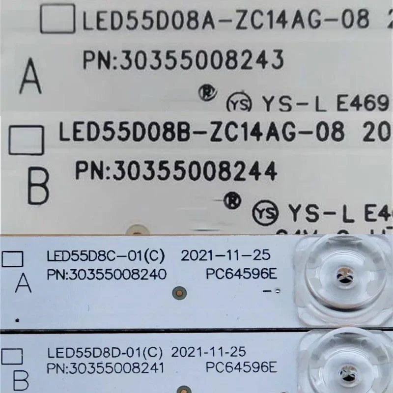 LED バックライトストリップ Kivi 55U720GU 55UK30S 55UP50GU 55UR250GR バー LED55D8C/D-01(C) キットバンド Ilike IITU5550 定規