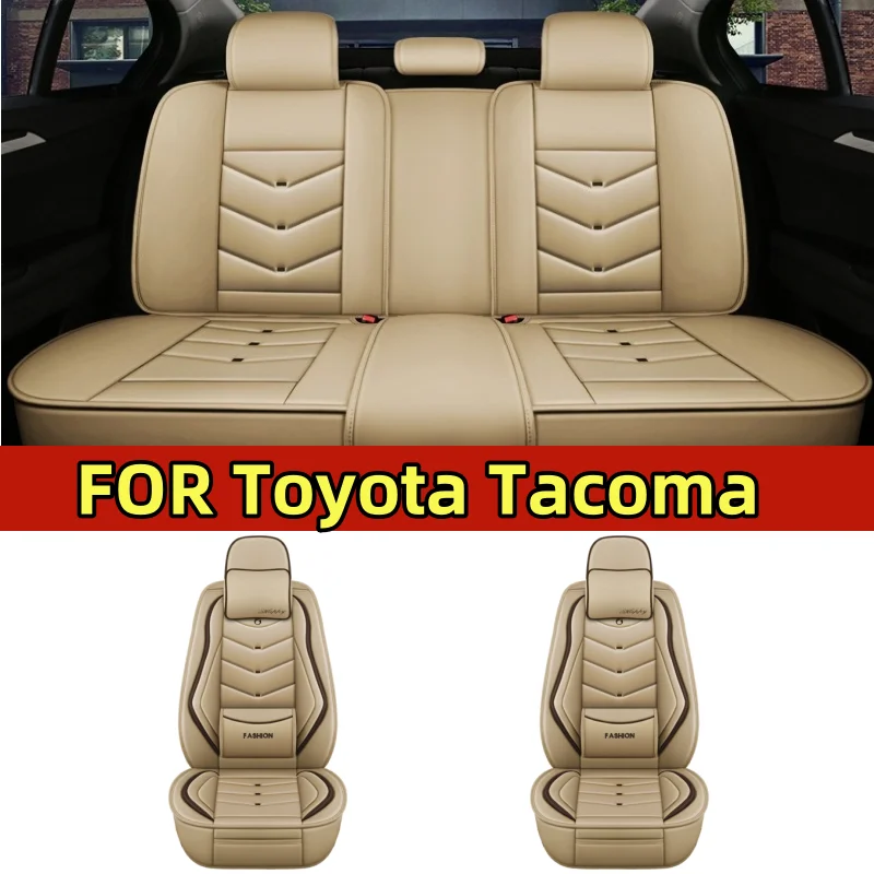 

FOR Toyota Tacoma Car seat cover high-end PU leather luxury headrest waist comfortable full set 5-seat full wrap seat cover