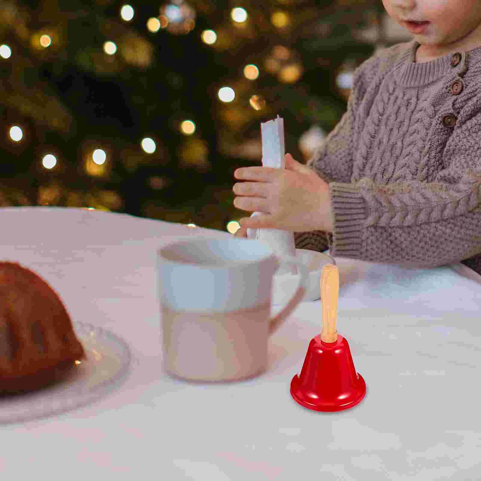 Christmas Decorations Red Tree Manual Restaurant Bell Bells Wood Hand Pantry Elderly Metal