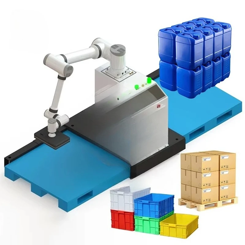 Customized Automatic 6 Axis 10kg 20kg Brick Robot Stacking Machine Bag Pallet Robotic Arm Palletizer