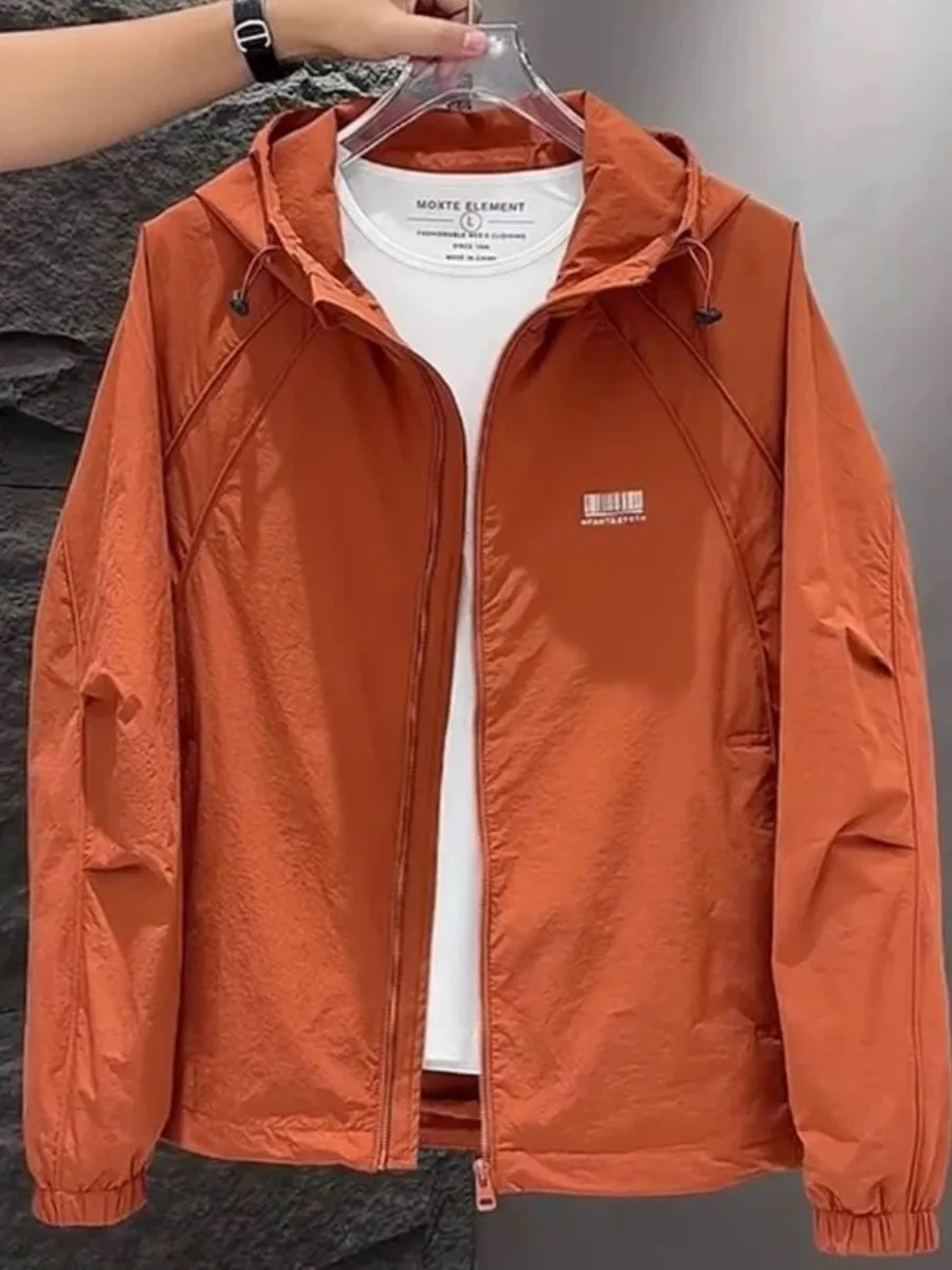 

High-End Men's Casual Loose Workwear Jaet Trendy Spring Autumn New Sle Outdoor Windbreaker Coat Stand Fit Long Sve