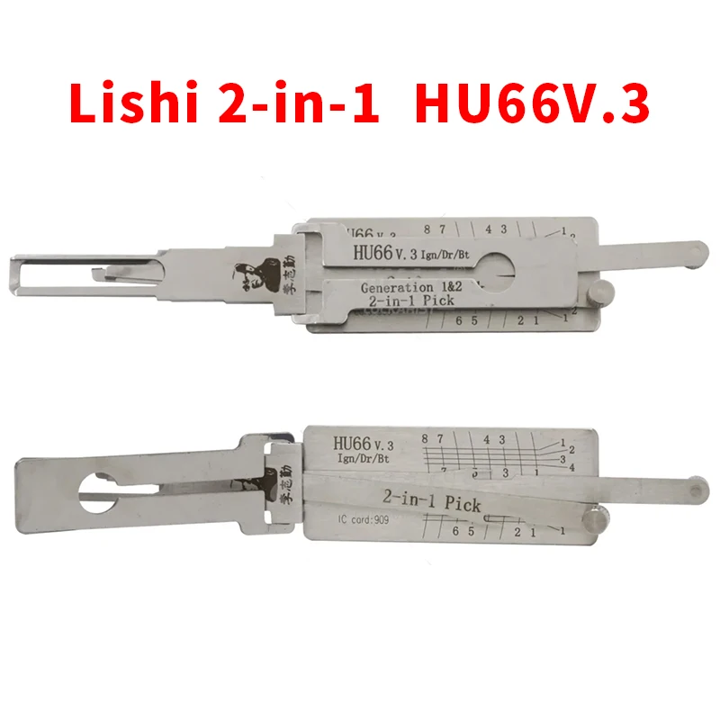 

Lishi 2in1 HU66 Pick Tool for VW Audi Skoda Car Door Decoder Lockpick HU66V.3 Locksmith Tool