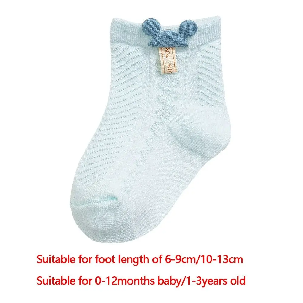 New Breathable Boneless Baby Socks Solid Color Cotton Newborn Stockings Thin Spring and Summer Short Socks