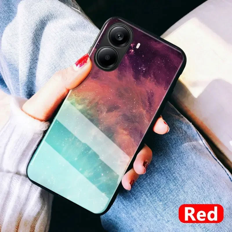 

For Xiaomi Poco X7 Pro 5G X7poco Case Starry Sky Tempered Glass Panel Back Cover For Xiaomi Poco X7 Pro 5G X7poco Shell