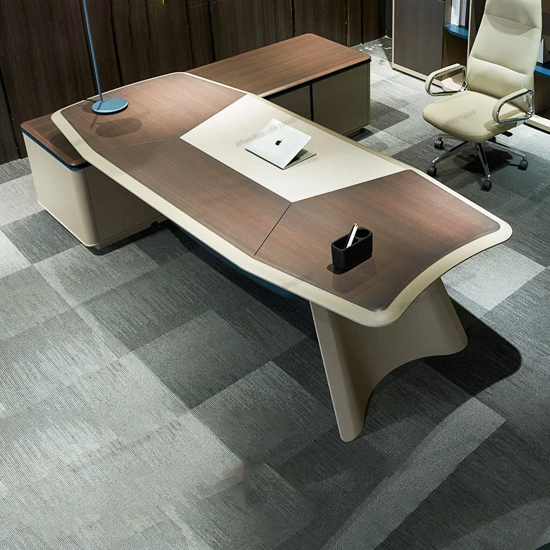 Customized fashionable and minimalist boss desk, modern office furniture, large desk, manager's desk, president's desk