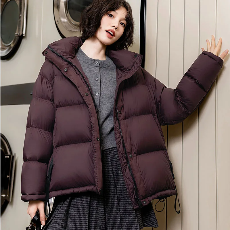 

Thickened Warm Hooded Women Down Jacket New Winter 90 Duck Down Women Down Jacket High-Quality Parker Overcoat JJ1149