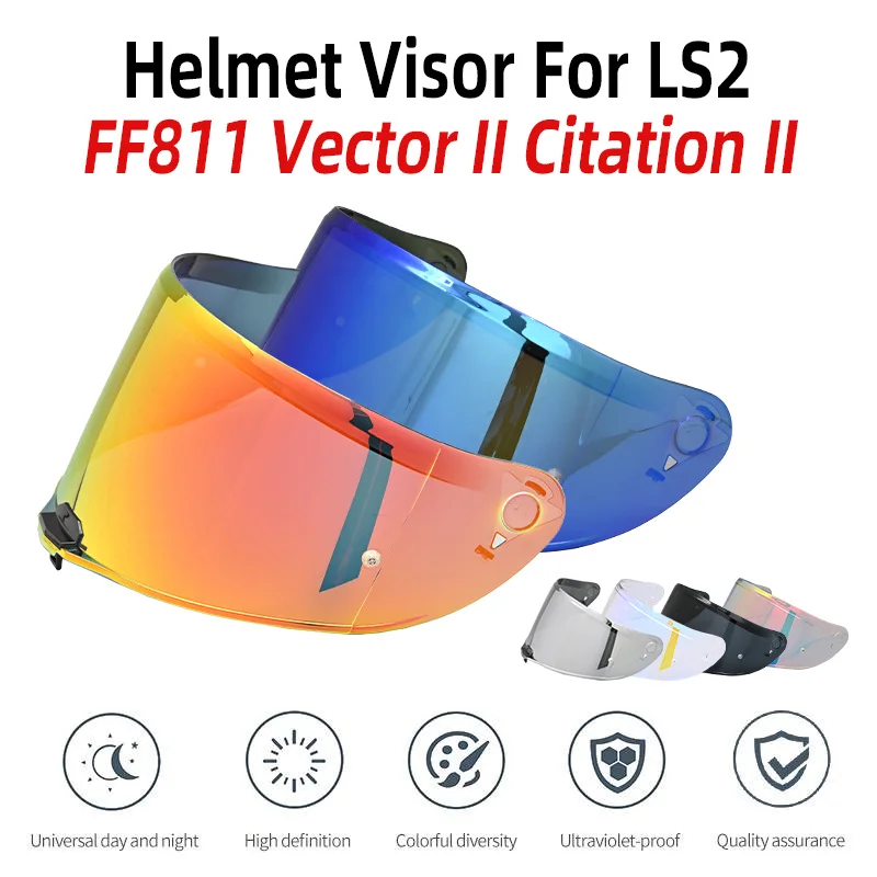 Visor For LS2 FF811 Vector II Citation II Helmet Lens Anti-UV Motorcycle Lightweight Durable Aerodinámicas Casco Windschlüpfrig