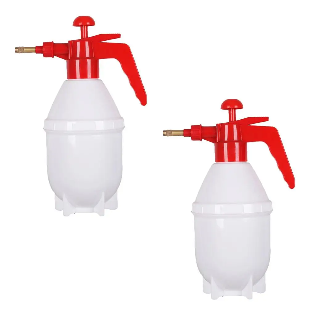 

2Pcs Pressure Spray Bottle 0.8L PP+Copper Adjustable Nozzle Handheld Watering Can for Plants Gardening Portable Reusable