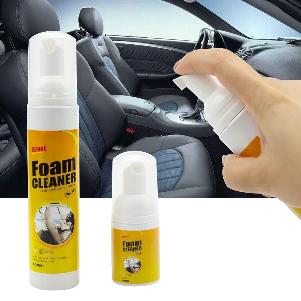 

30ml/100ml Car Multi-function Foam Cleaner Seat Interior Home Leather Cleaning Foam Spray Quick-drying Maintenance Cleaner