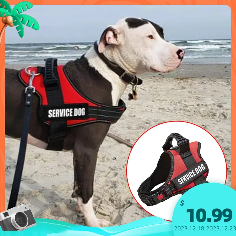 

Classic Dog Harness Vest No Pull, Reflective Nylon Vest Anti-Choke Adjustable Pet Training Jacket, Running Strong Harness Vest