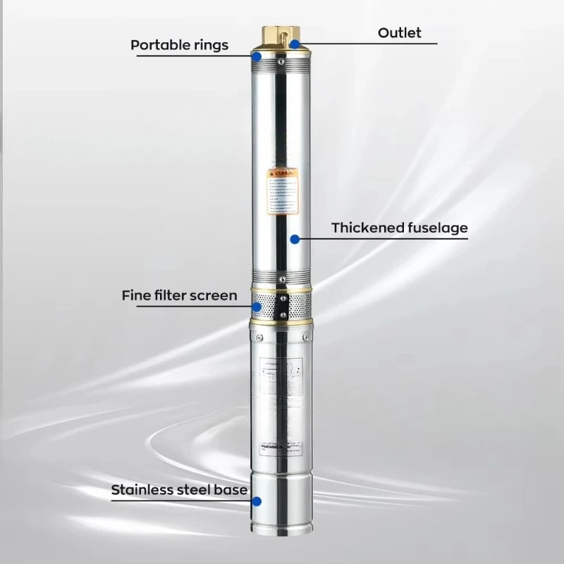 Foreign trade 3 inch 4 inch stainless steel deep well pump 220V110v large flow agricultural pumping high lift deep water pump