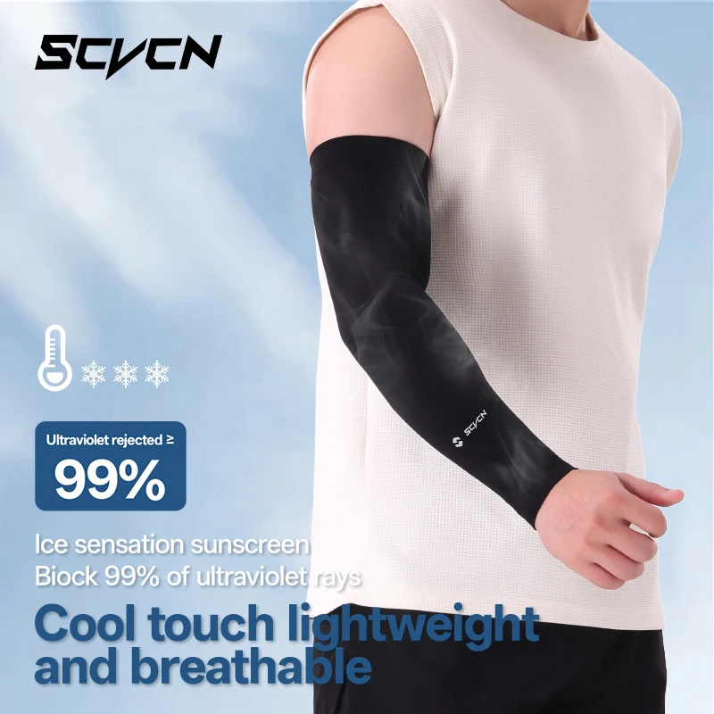 SCVCN جديد UPF50 + أكمام حماية من الشمس للمشي لمسافات طويلة وصيد الأسماك والجري وركوب الدراجات للرجال والنساء في الهواء الطلق غطاء من القماش للتبريد