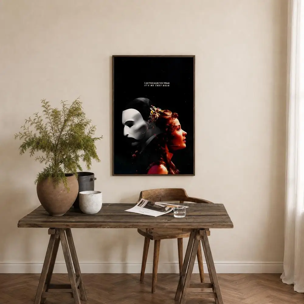 Musical The Phantom of the Opera Poster Self‑Adhesive Waterproof PP Poster Coffee House Bar Wall Art Sticker Room Home Decor