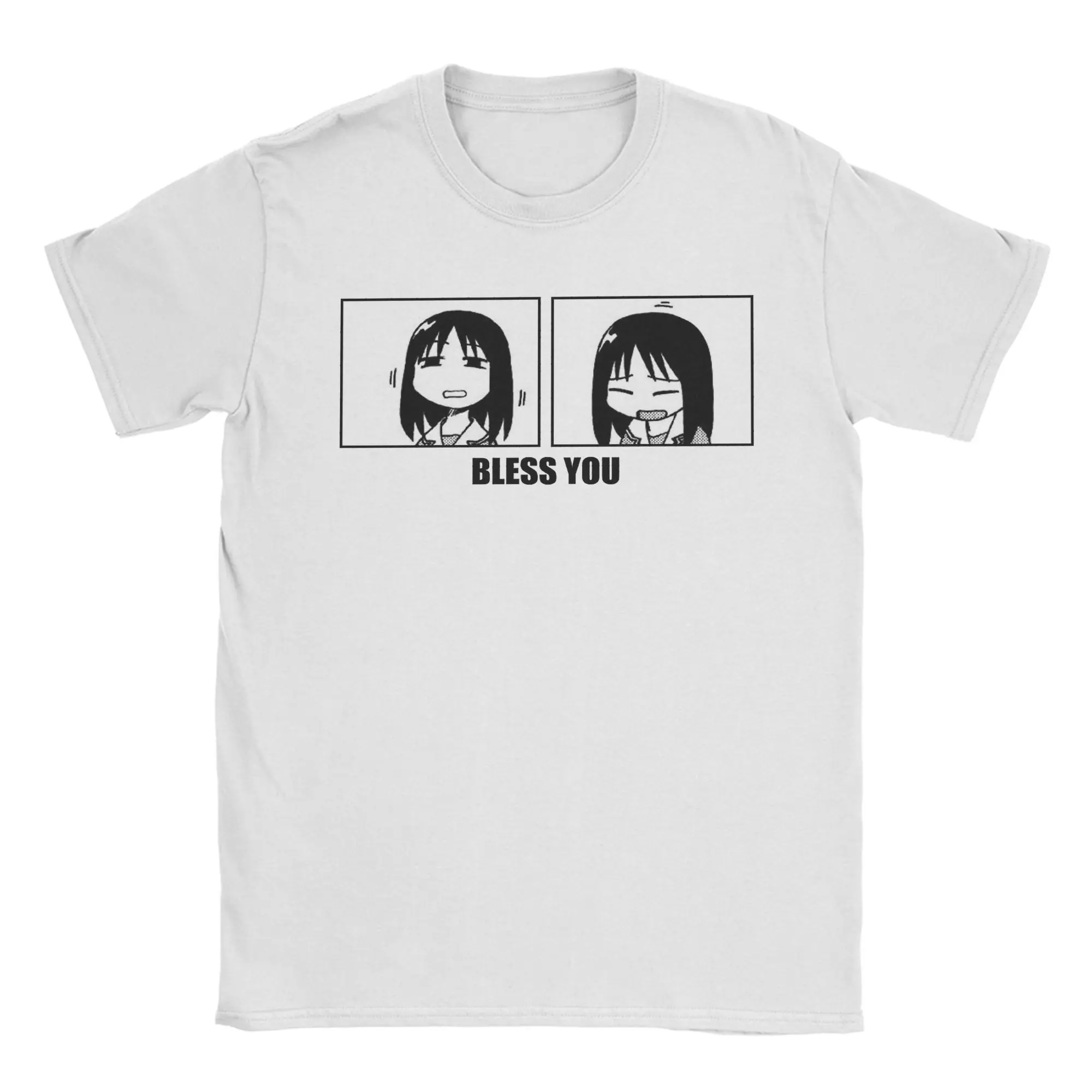 Мужские футболки Osaka Azumanga Daioh Sneeze Bless You, хлопковые топы, модные футболки с коротким рукавом и круглым вырезом, летние футболки.