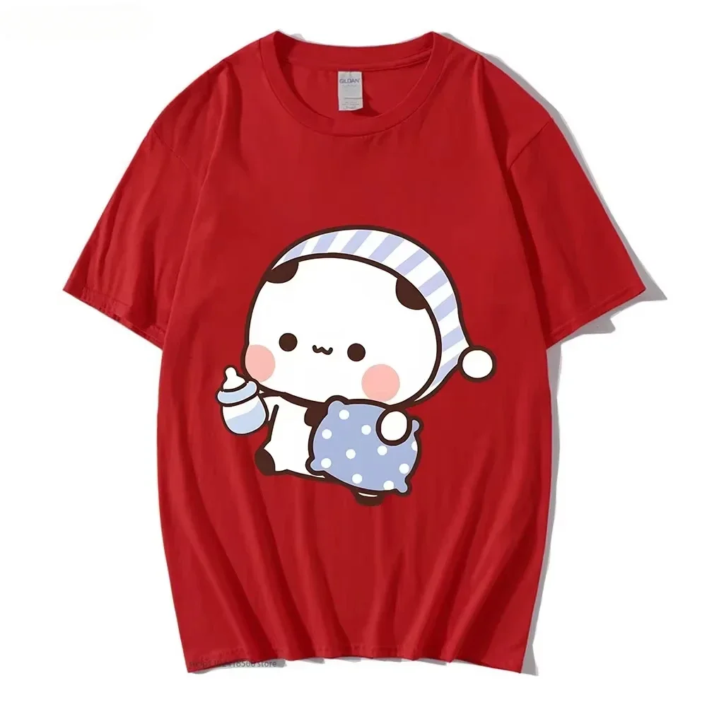 Camiseta de pareja con bonito Panda BuBu الفقرة dormir con camiseta Grafica de oso DuD ropa para mujercamisetas de manga