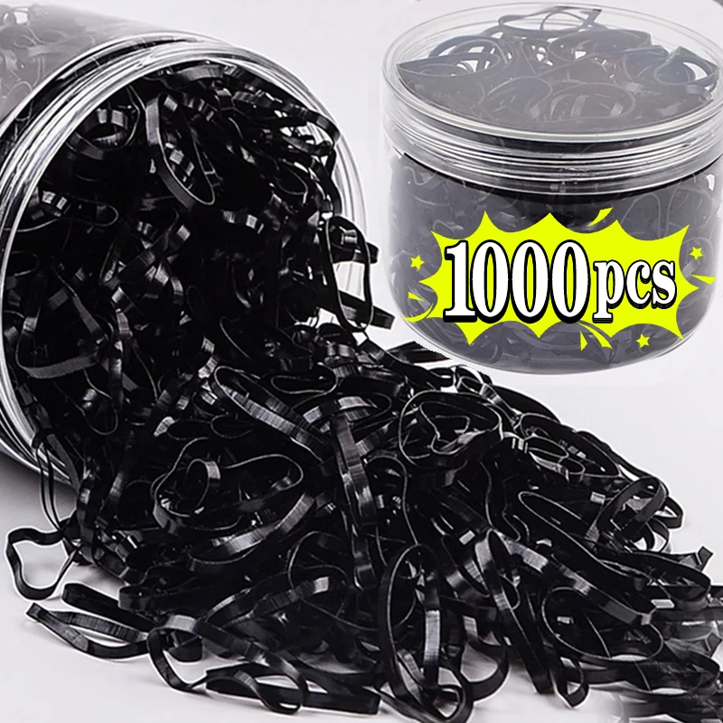 

1000Pcs/Box Girls Colorful Small Disposable Rubber Bands Gum For Ponytail Hold Scrunchie Hair Bands Fashion Hair Accessories