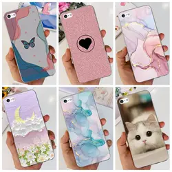 Case For iPhone 5 5S SE 2016 Cover Luxury Marble Butterfly Shockproof Silicone Soft Clear Bumper For iPhoneSE iPhone5s Protector