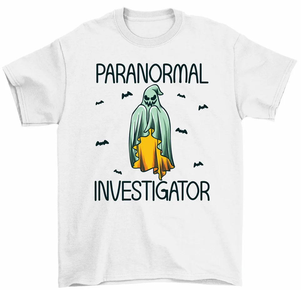 Paranormal Investigator T-Shirt Ghost Hunting Halloween Tee High Quality 100%Cotton Short Sleeve