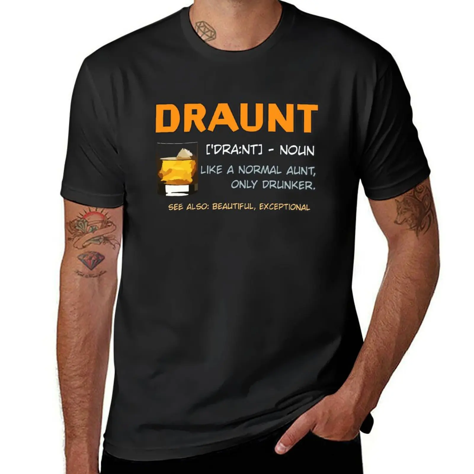 Draunt Normal Aunt Only Drunker - Funny Gift for Aunt T-Shirt Short sleeve tee sports fans men t shirt