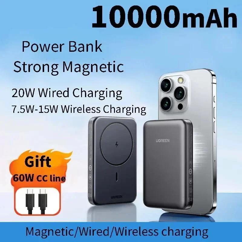 2024 PD20W Portable Wireless Fast Charging PowerBank 10000mAh Magnetic Portable charger for iPhone 15 Pro Max 16 XIAOMI HUAWEI