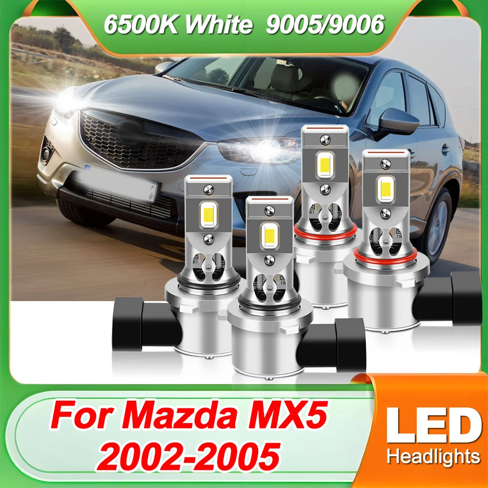 

LED 9005 9006 Light Bulbs 20000LM Car Headlight Bulbs 6500K HB3 HB4 Plug&Play Automobile Lamps For Mazda MX5 2002-2005