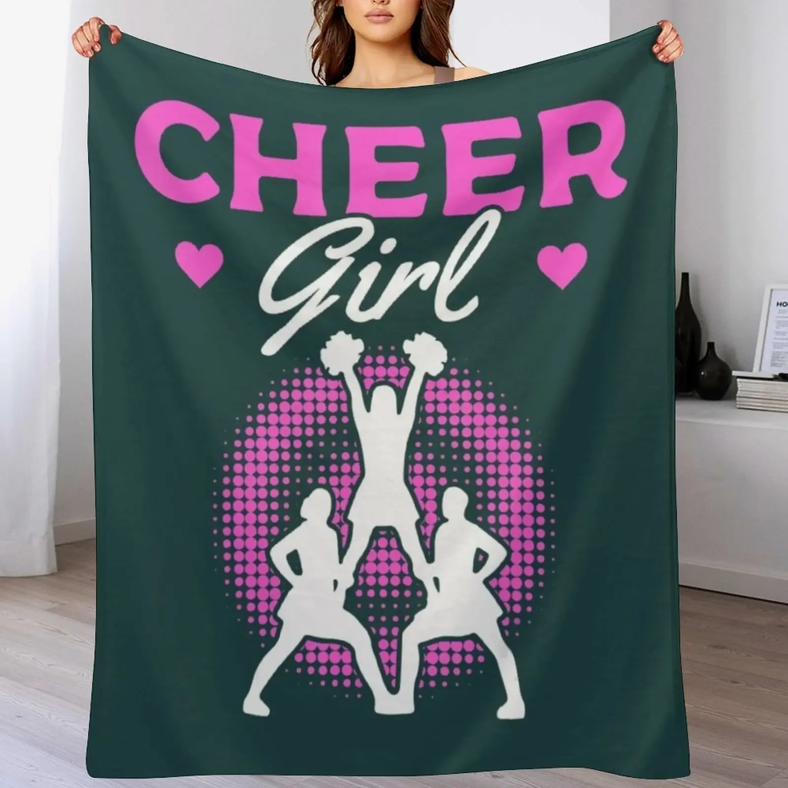 

New Cheerleader Cheerleading Cheer Girl Throw Blanket Large Cute Plaid Blankets