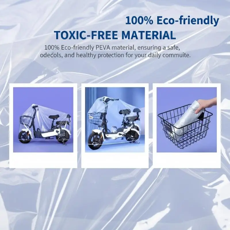 Motorbike Cover Transparent Heavy Fabric All Weather Dustproof Waterproof Protector for Outdoor ParkingHot view 4
