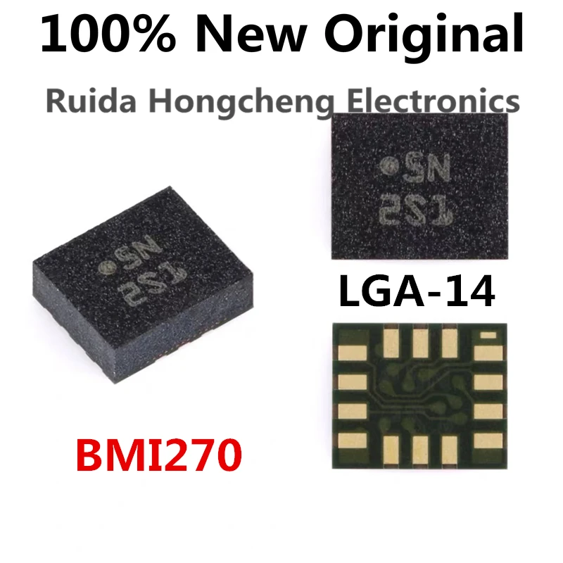Lote de 5 unidades de sensores de aceleración de 3 ejes, giroscopio de 3 ejes y sensor de actitud de 6 ejes BMI120, BMI160, BMI260, BMI270 LGA-14, nuevos y originales