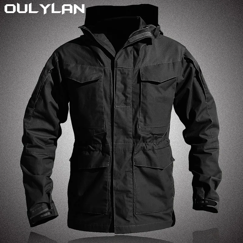 Tactical Coat Men's Jackets Autumn/Winter Outdoor Waterproof Windbreaker Mid length M65 Battlefield Charge Coat Workwea