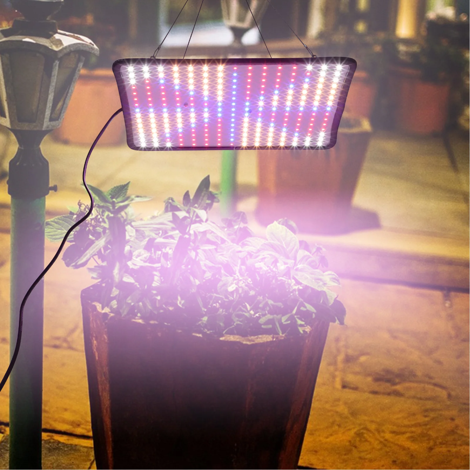 1 مجموعة LED نمو النبات ضوء معلق الطيف الكامل عكس الضوء مصباح قابل للتعديل اللون للنباتات الداخلية الدفيئة النبات ملء الضوء #6