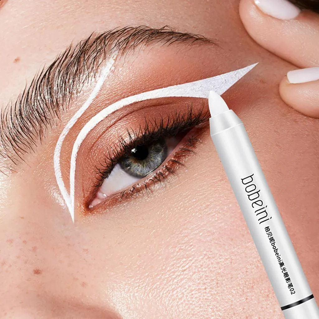 The 3-color highlighter eyeshadow pencil waterproof non-smudging matte brightens eyes easy to use