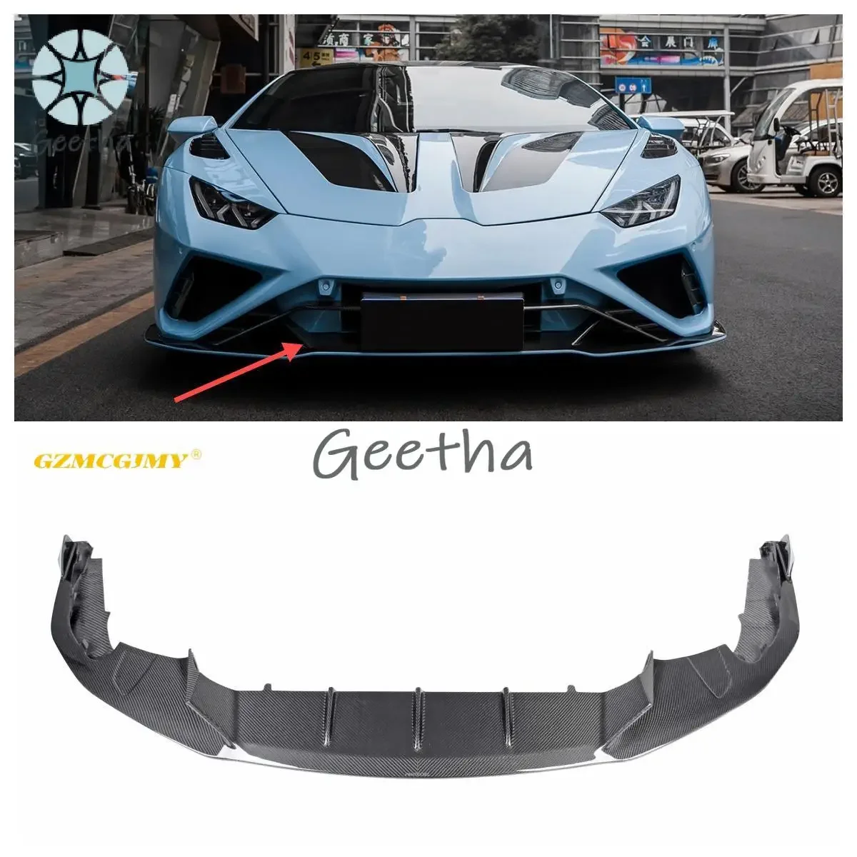 

Original Best-selling Product 20-year EVO Front Bumper Diffuser Suitable for Lamborghini Huracan EVO Dry Carbon Fiber Front Lip