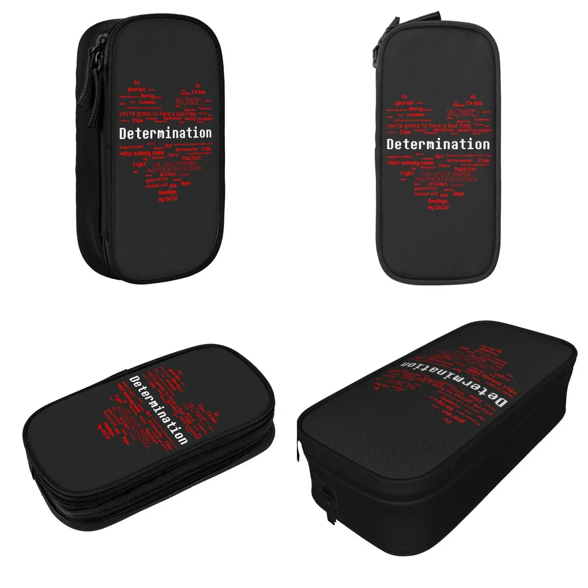 Imagem -02 - Undertale Palavra Coração Lápis Cases Bonito Caneta Bolsas Estudante Grande Armazenamento Estudantes Escola Presente Pencilcases