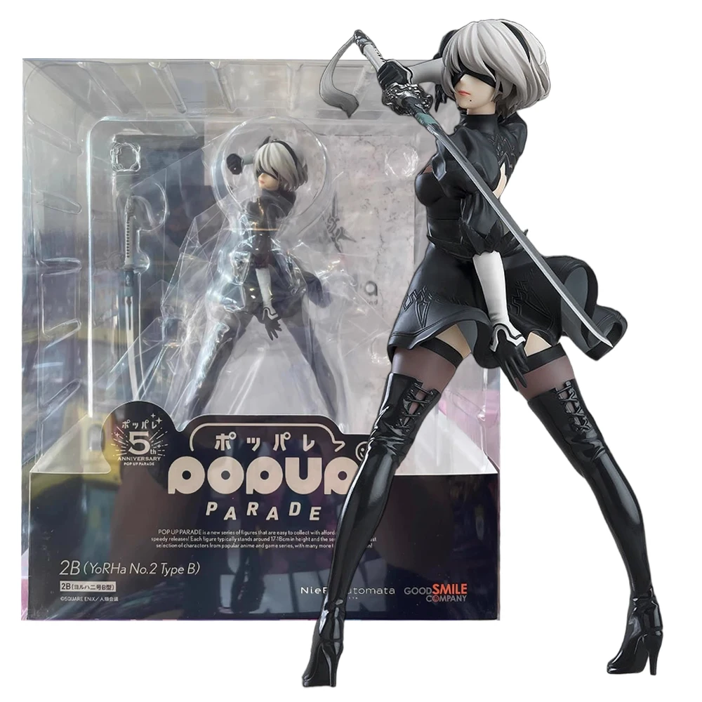 18CM Anime NieR: Automata - YoRHa No. 2 Tipo B - Versión 2.0 Figura de acción de muñeca de juguete modelo Chokonose premium