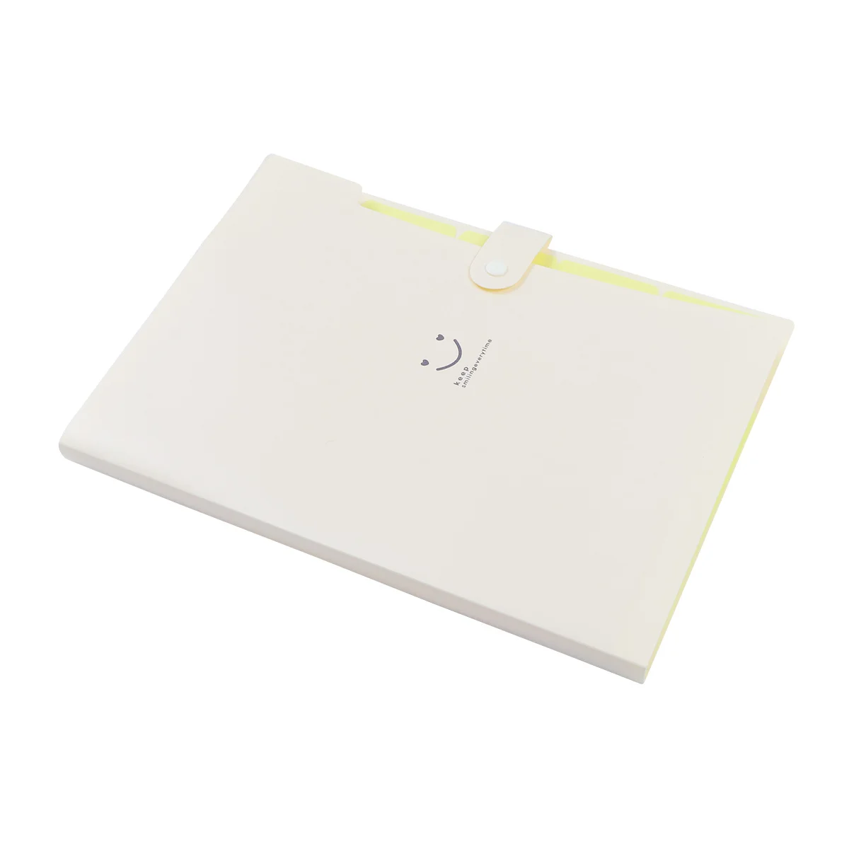 Expanding File Folder A4 Letter Size Snap Closure 5 Pockets Plastic Document Organizer Light Green Accordion Folder For