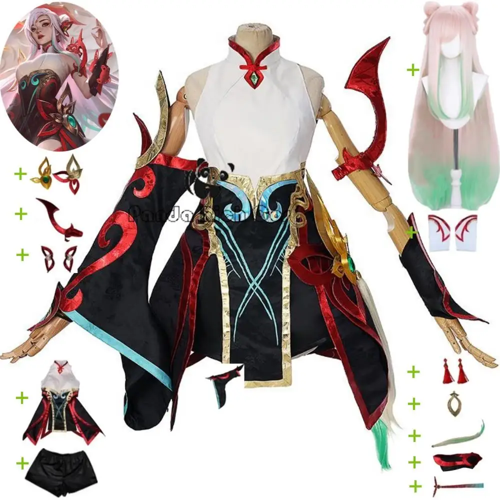 Game LOL Mythmaker Irelia The Blade Dancer Cosplay Costume Irelia Wig Anime New Year Skin Dress Sexy Woman Uniform Hallowen Suit