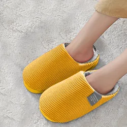 Women's Men's Thick Soft Slippers Indoor Winter Thermal Anti-slip Shoes Soft Warm Plush Women's slipper Women Christmas Slippers